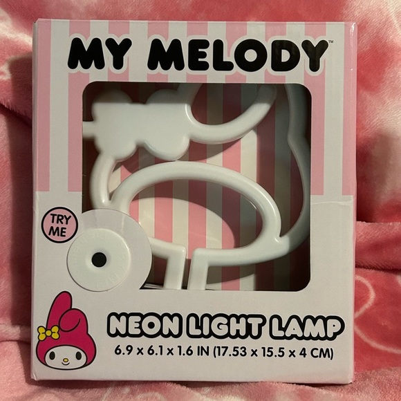 Hello Kitty & My Melody LED Neon Pink Light Lamp Made By Sanrio. New In Box. - Picture 9 of 12